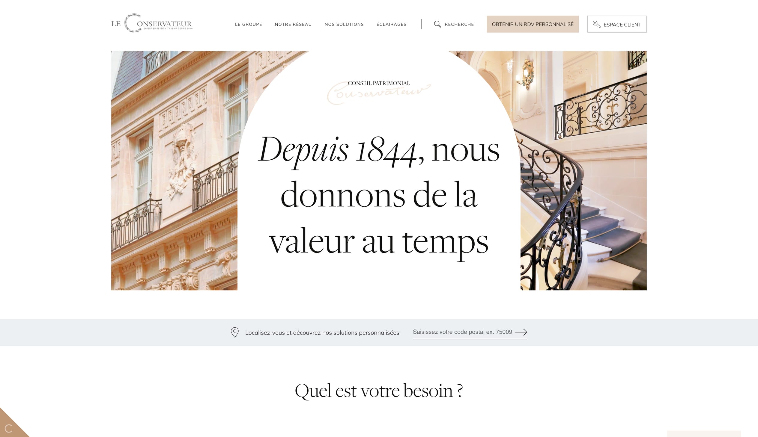 Le Conservateur - Desktop home page